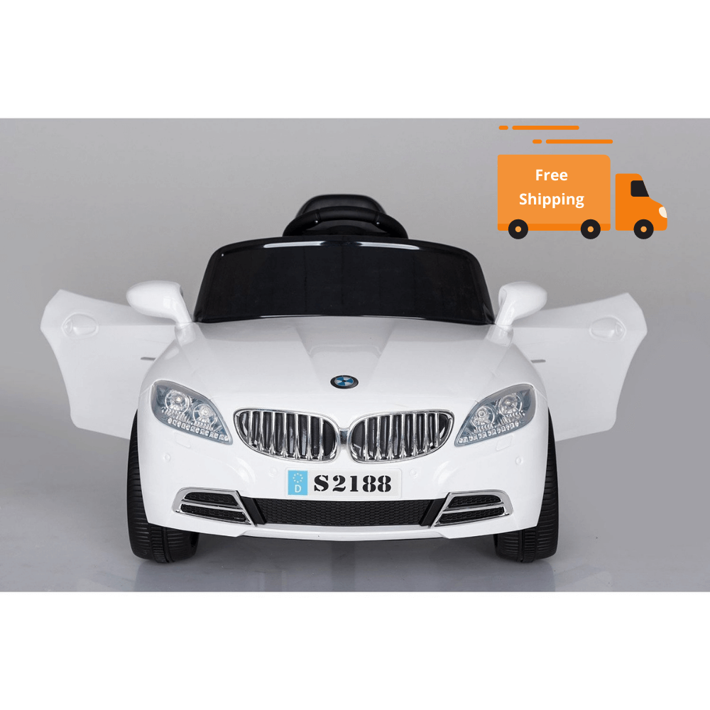 White Electric Ride on Car BMW STYLE 12V Battery Powered 12V