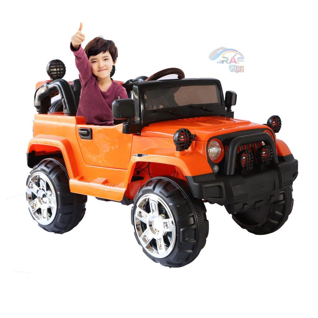 Orange Electric Ride on Jeep wagon car 12V