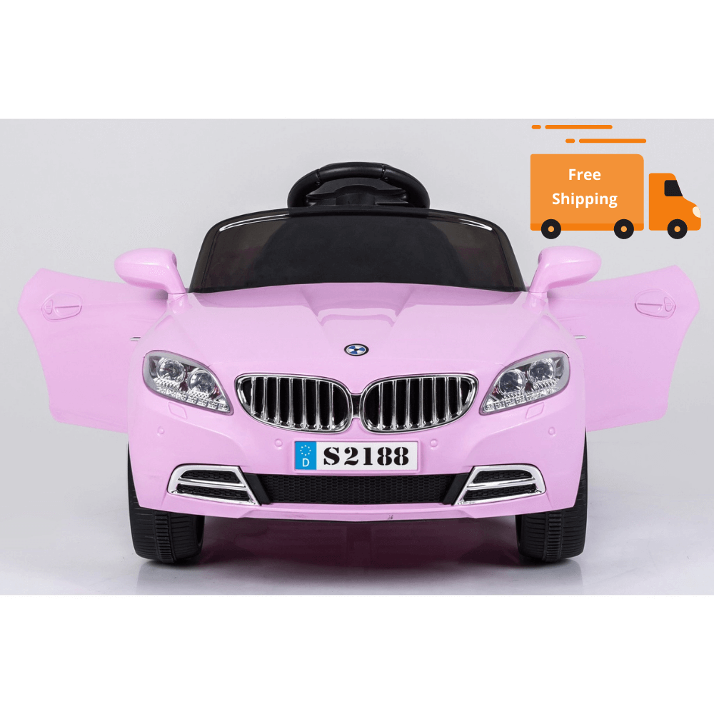 Pink Electric Ride on BMW STYLE 12V Battery Powered Car For Kids