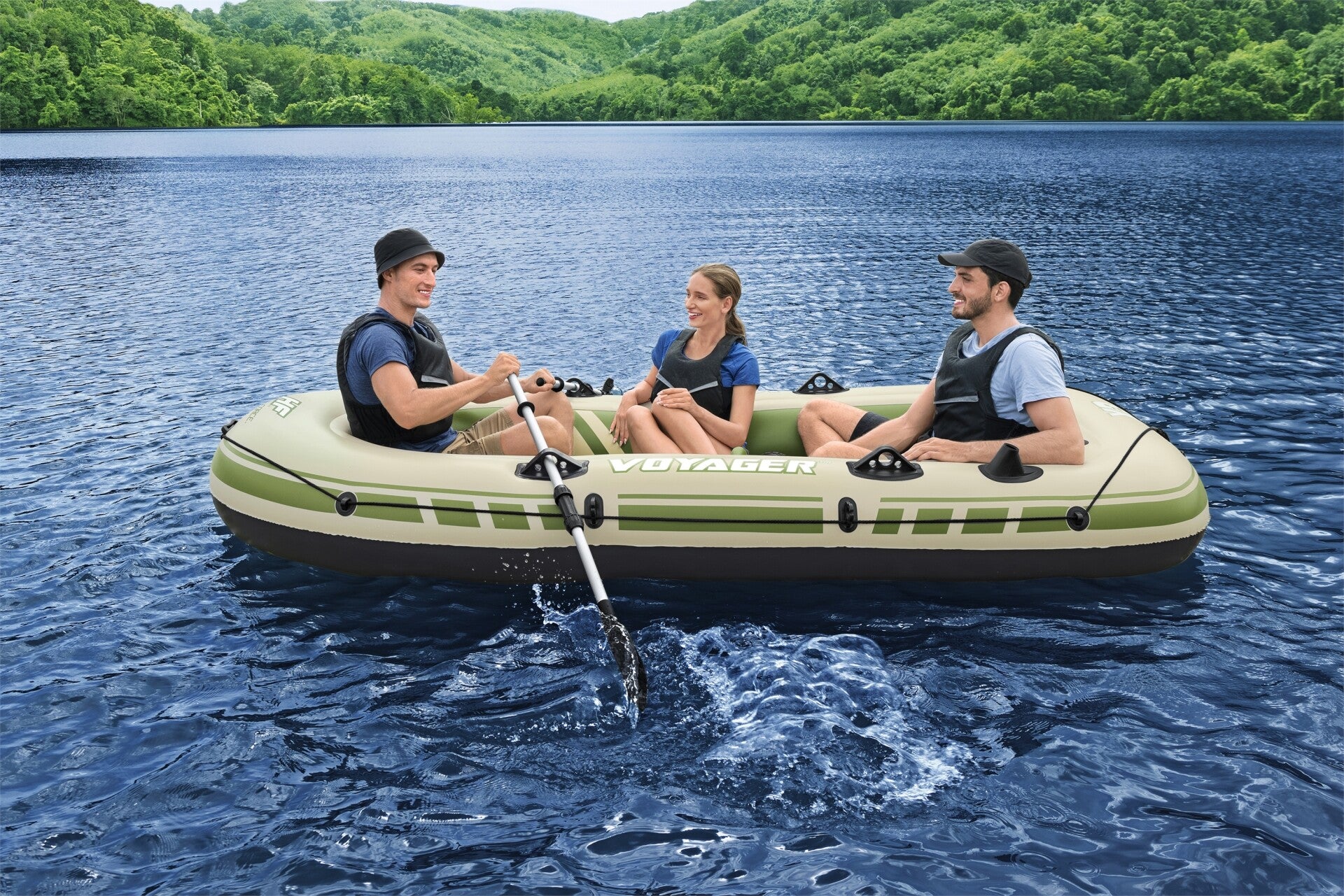 Bestway Hydro-Force Voyager X3 Inflatable Raft Set - 9'8
