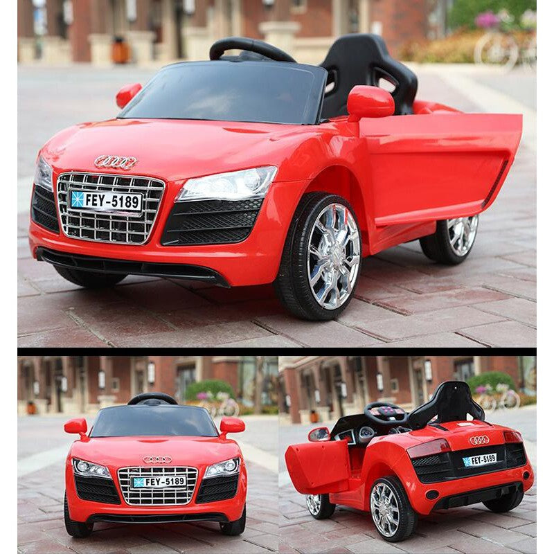 Red Electric Ride on Audi style Children's Remote-Controlled Car 6V