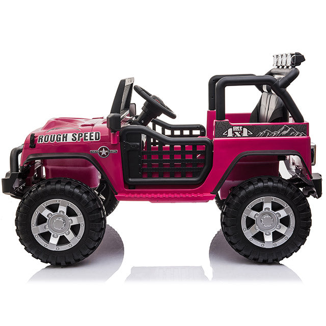 Pink Jeep Toy Car 2 Seater RAF Prowler 12V 4WD side View