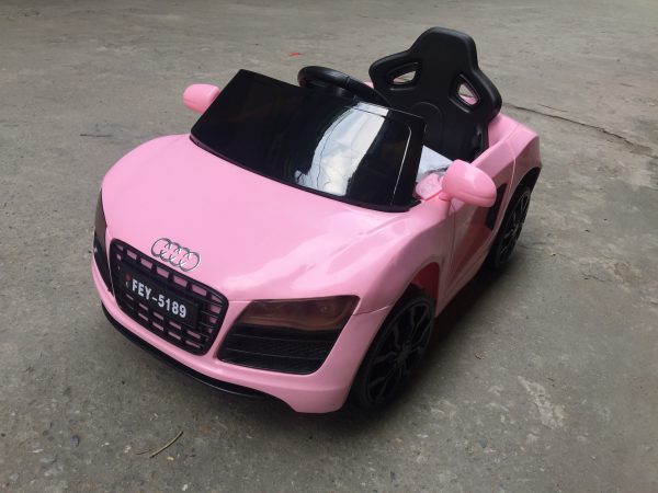 Pink Electric Ride on Audi style Children's Remote-Controlled Car 6V