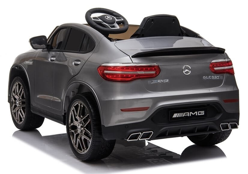 Gray Electric Ride on Licensed Mercedes AMG GLS63 Toy Car For Kids 12V Back 