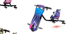 Megawheels dragonfly Drifting Electric Scooter 36 v 3 Wheel s With Key Start-purpleblue