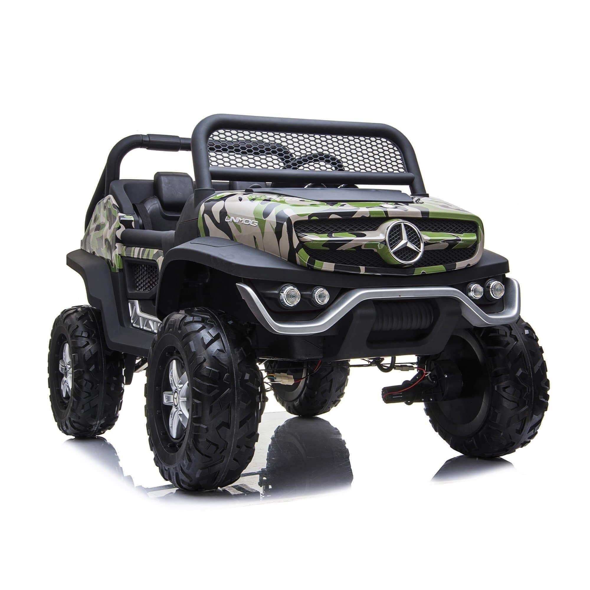 Green Licensed Electric Ride on Mercedes Raider Wagon Jeep for Kids 12V Front