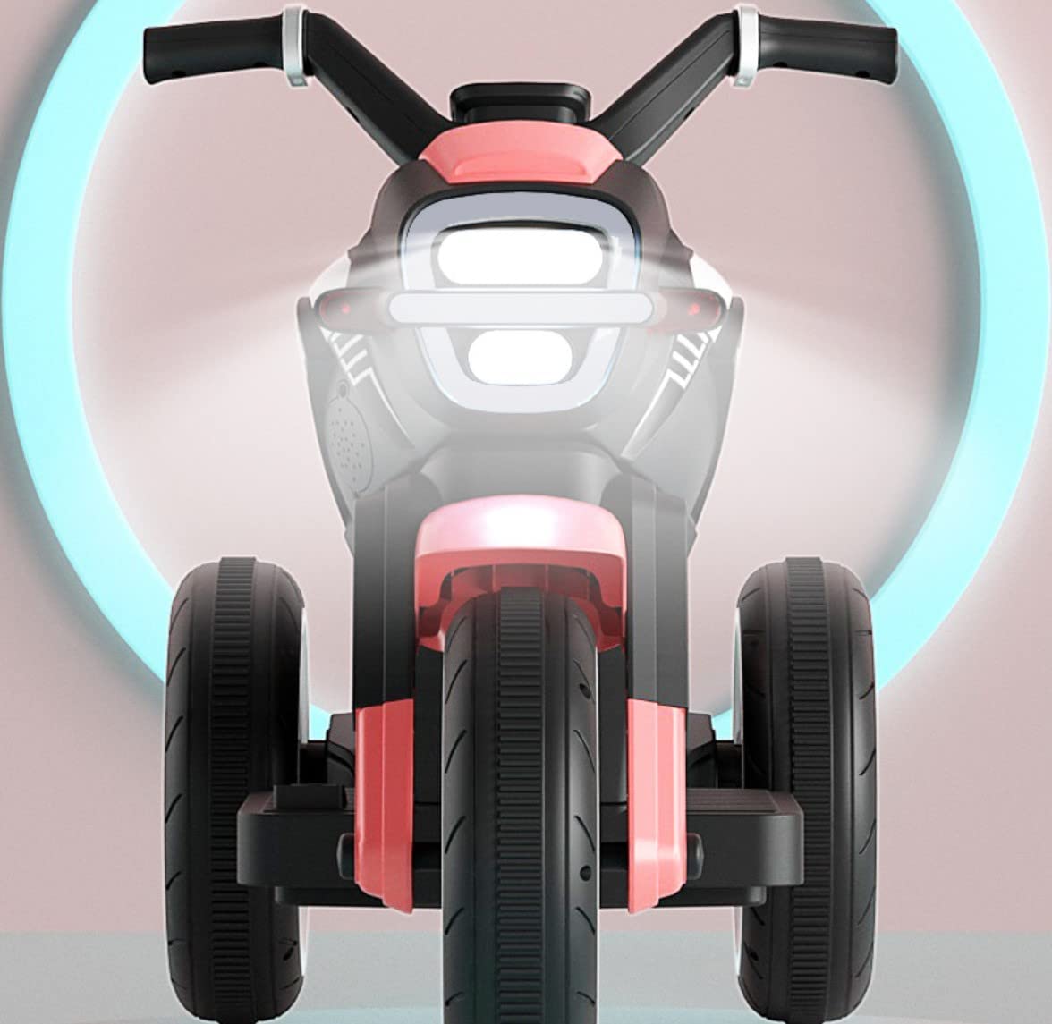Megastar Ride On 6v Rapid Fire Motorcycle Trike for Kids-pink