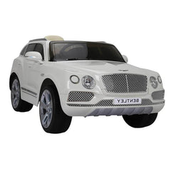 White Electric Ride On Bentley Bentayga Battery Car For Kids 12V