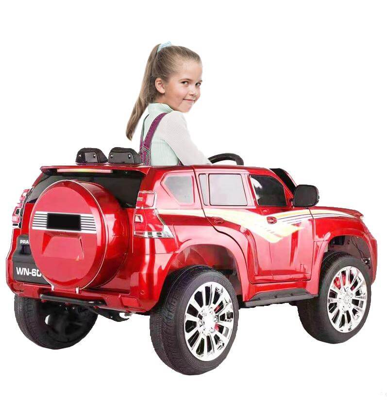 Red Electric Ride On Land Cruiser Style Prado 2 seat 12V with Child Ridding