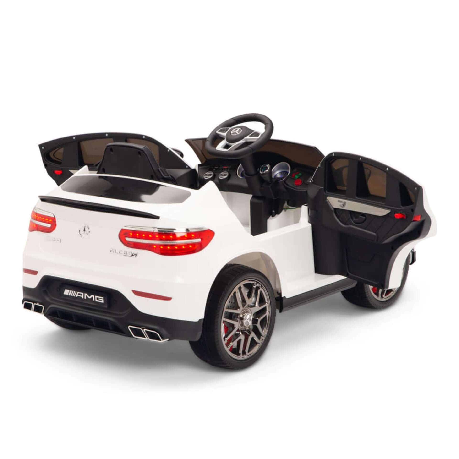 White Electric Ride on Licensed Mercedes AMG GLS63 Toy Car For Kids 12V Side