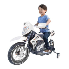 Raf Scrambler Dirt Motorbike Rechargeable Battery Operated Ride-on Bike for Kids with Rubber Tyres - rafplay