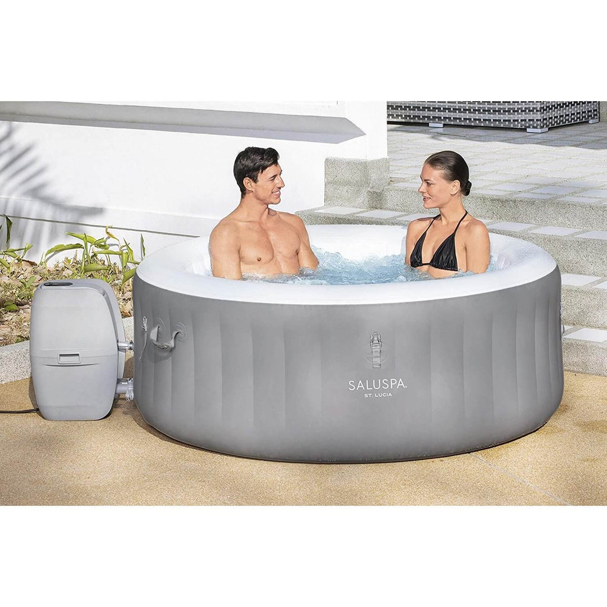 Bestway Lucia SaluSpa Inflatable Round Outdoor Hot Tub (67