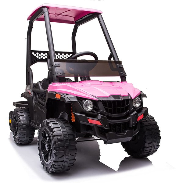 Purple Electric Ride on Rhino UTV Buggy 2 Seater with Shade 12V