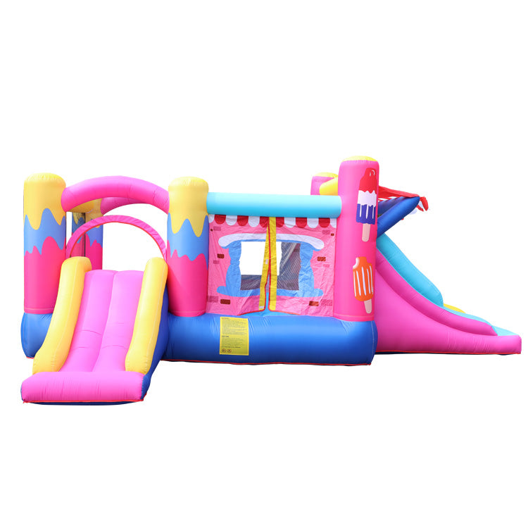 Megastar Inflatable Tutty Fruity  Ice cream Bouncer Castle House with Triple slides & Jump House - MGA STAR MARKETING 