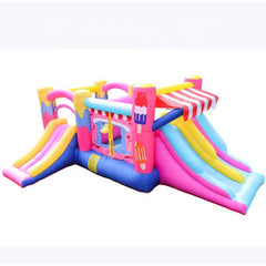 Megastar Inflatable Tutty Fruity  Ice cream Bouncer Castle House with Triple slides & Jump House - MGA STAR MARKETING 