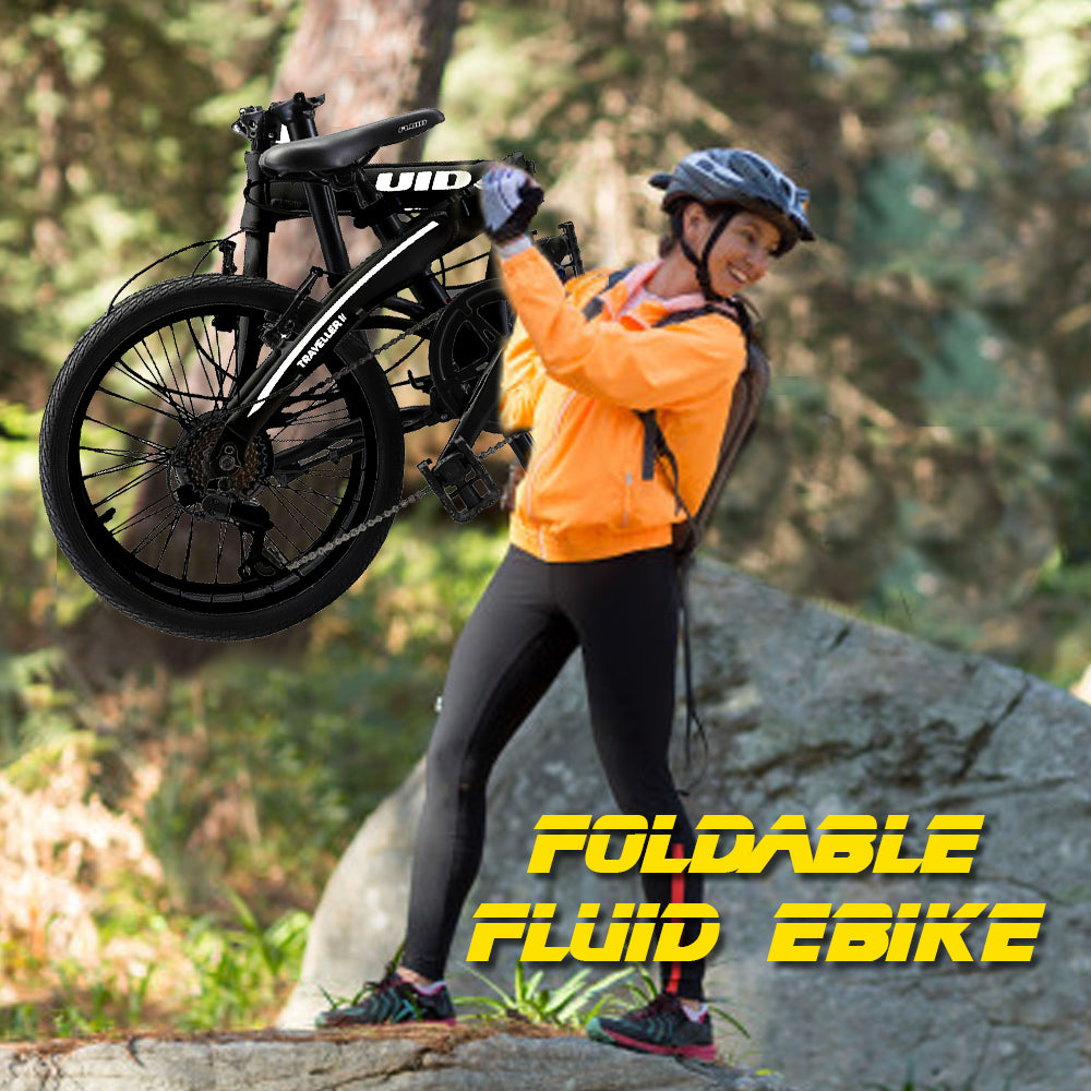 Electric 16" Fluid Foldable E Bike with Alloy Bike - rafplay