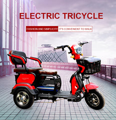 Electric Cargo Scooter Tricycle For 3 Passengers