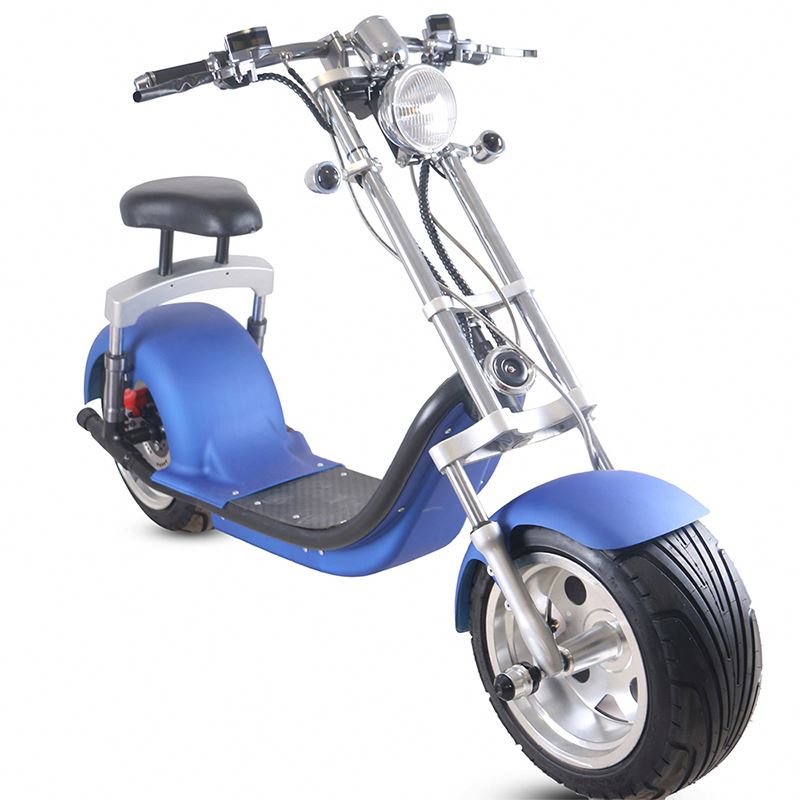 King Henry Fat Tire Scooter white blue