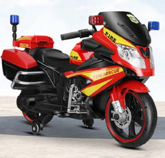 Red Electric Ride on Police Motorcycle Battery Powered Bike for Kids 12V