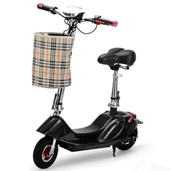 Foldable Electric Scooter with Rubber Tyres Black