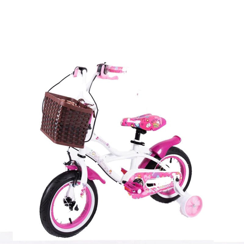 Girls Bicycle Woody Willow with Basket & Training Wheels Assorted 12"