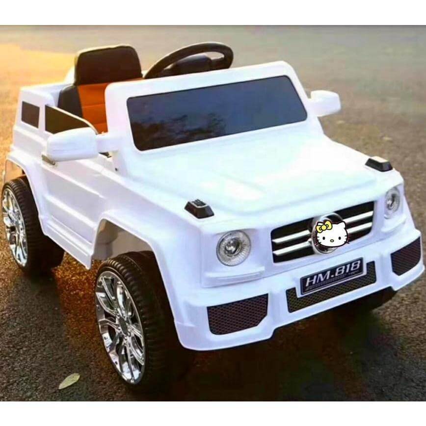 Off White Ride on Mercedes G55 Style SUV Jeepster