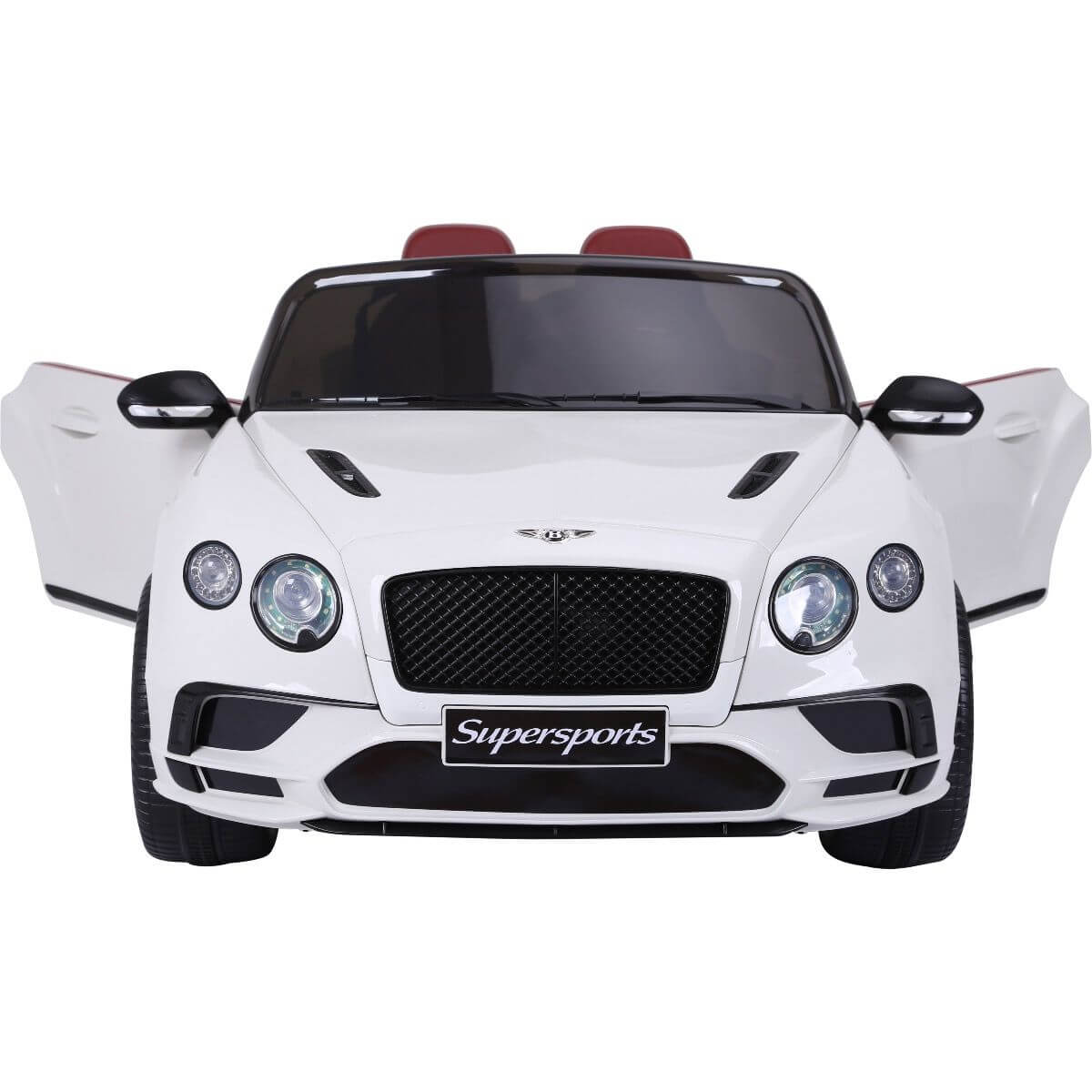 White Electric Ride On Bentley Super Sports Car For kids 12V opendoor