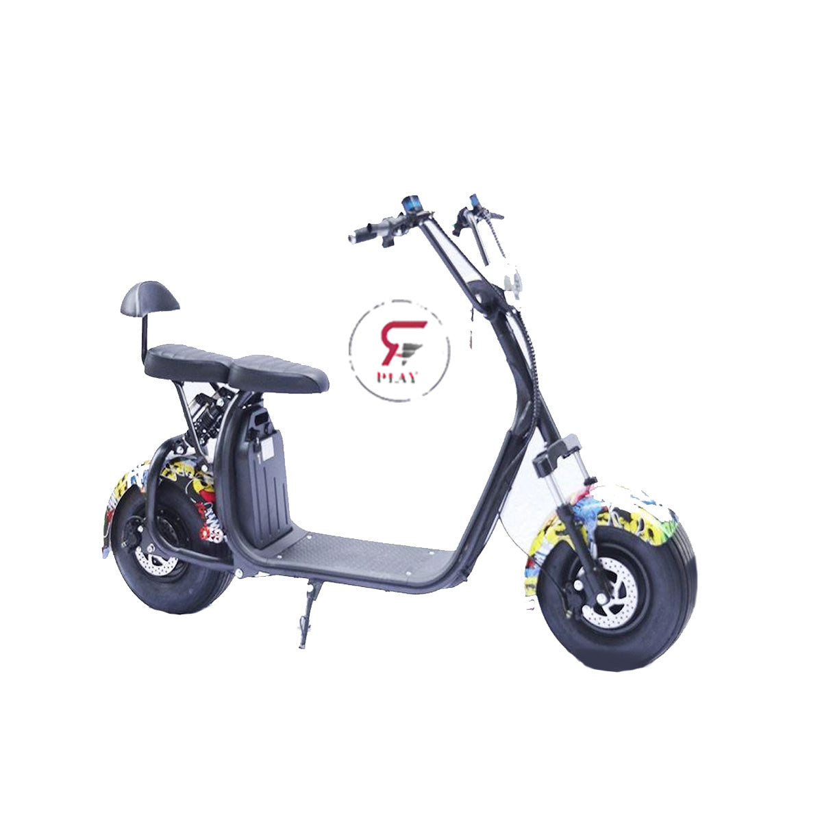 COCO HARLEY STATION SCOOTER WITH 60 V  REMOVABLE BATTERY - GRAFFITI - Rafplay | Adults Electric Scooter