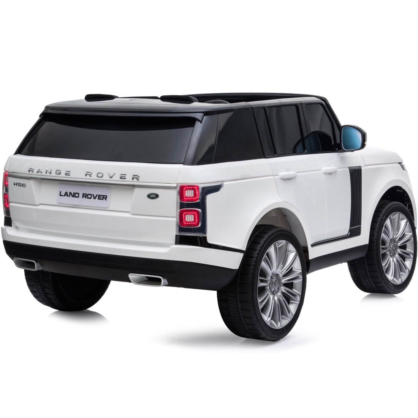 White Licensed Ride On Range Rover Vogue LCD SCREEN Car Two Seater for kids 24V