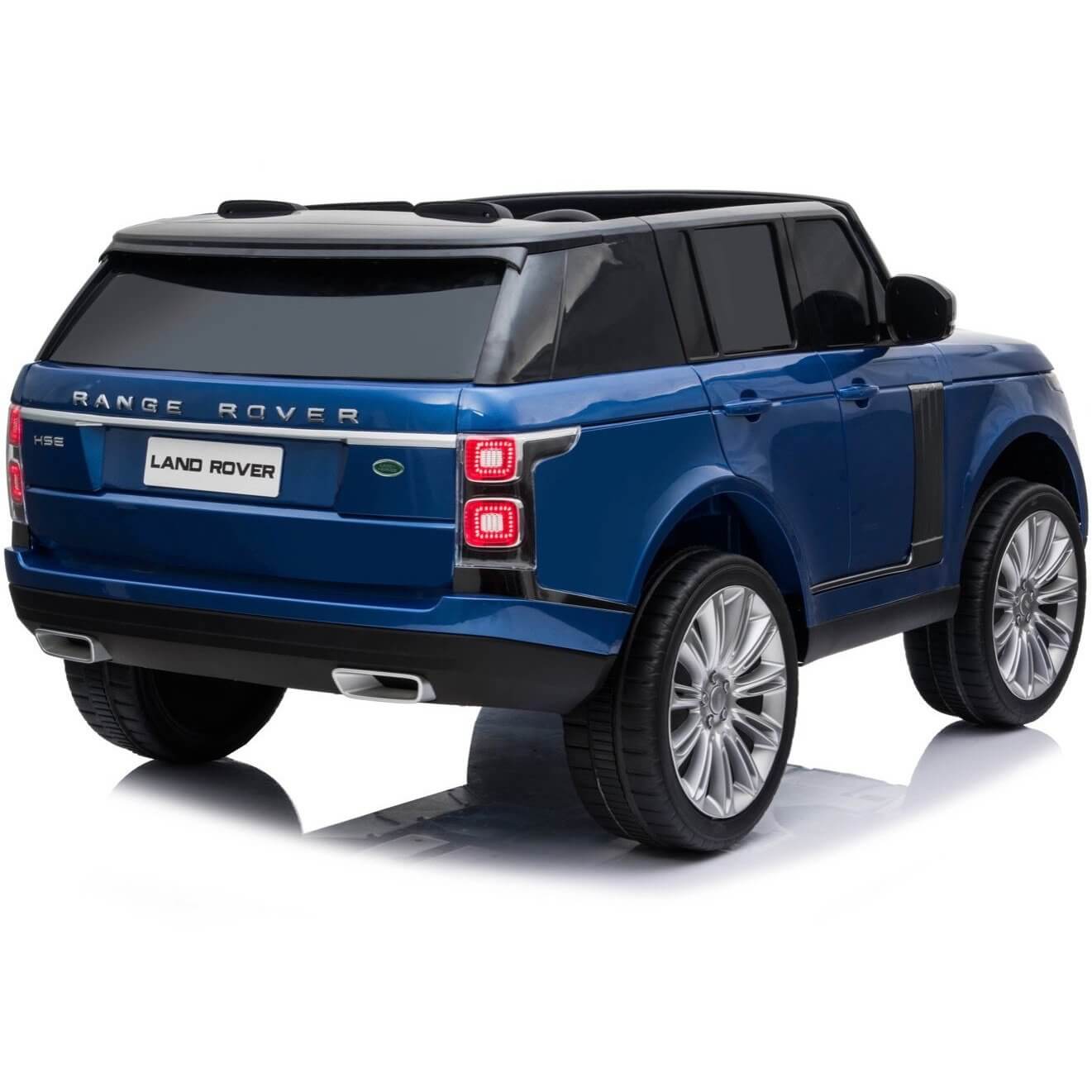 Blue Licensed Toys car Premium Metallic Range Rover Vogue 2 seats for kids 24V Back