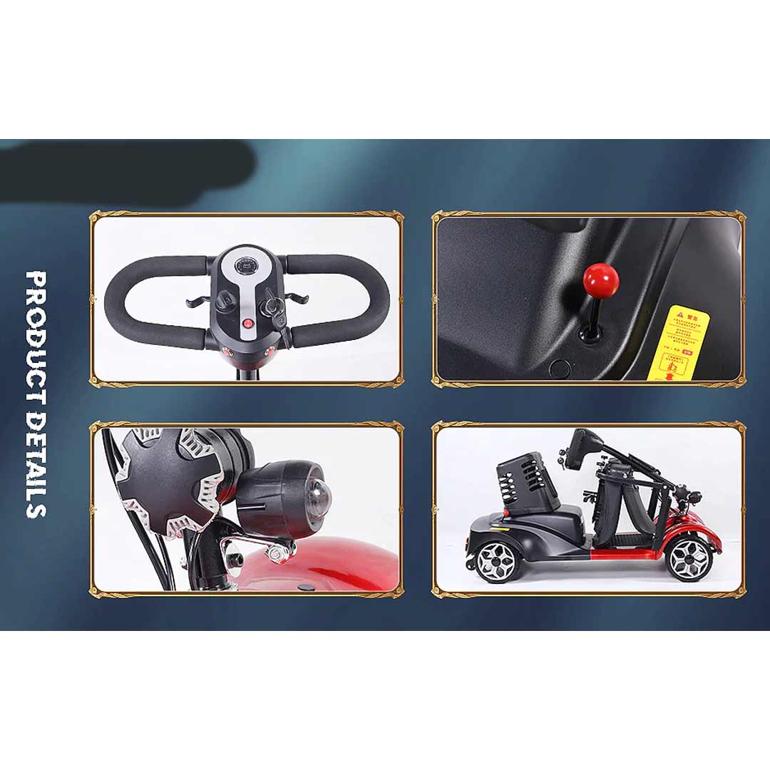 electric mobility wheelchair scooter for adults - red