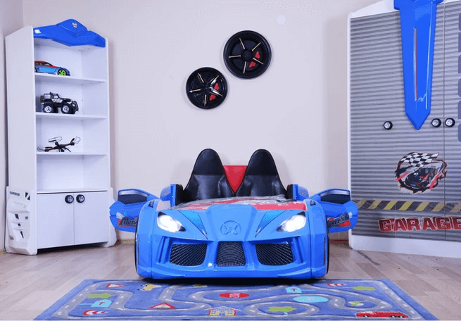 Musvenus Genesis MVN3  Premium Kids Car Bed with Leather Head Rest