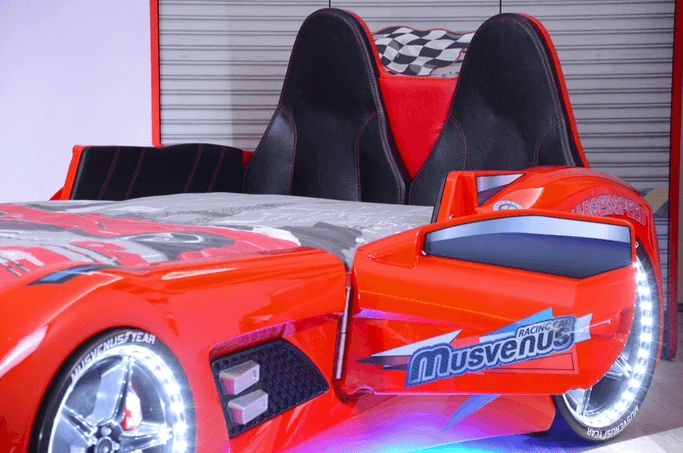 Musvenus Genesis MVN3  Premium Kids Car Bed with Leather Head Rest