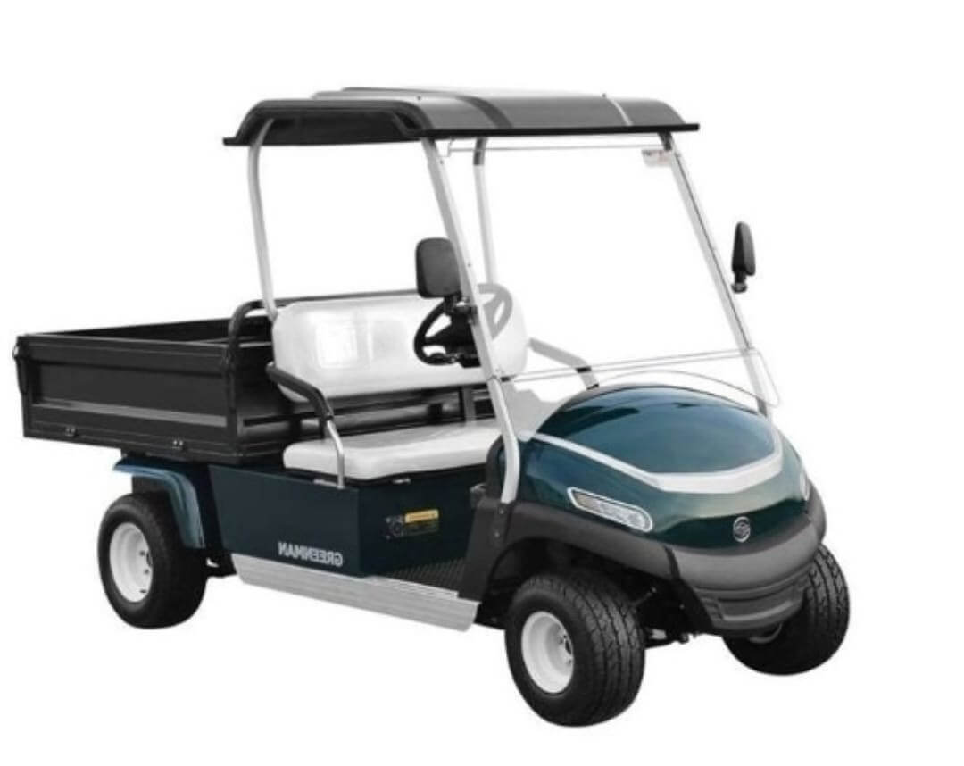 Electric Premium golf car 2 seater with long cargo box | Green