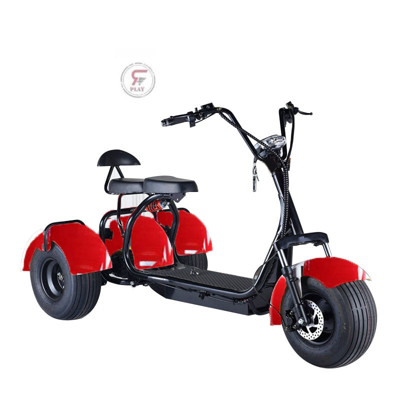Tri Wheels 60 v Fat Tyre Coco Harley Trike with removable Battery - Rafplay | Adults Electric Scooter