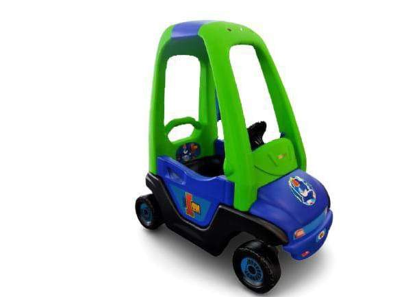 Blue and Green Ride on Push Car with openable doors for Kids