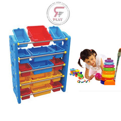 Multipurpose Shelf Organiser With Storage Bins For Toys & Books for Kids - MGA STAR MARKETING 