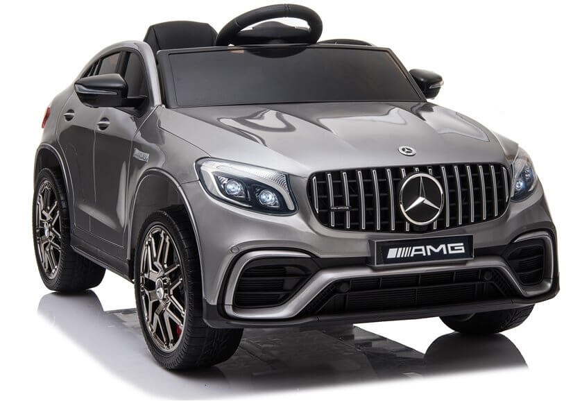 Gray Electric Ride on Licensed Mercedes AMG GLS63 Toy Car For Kids 12V Front
