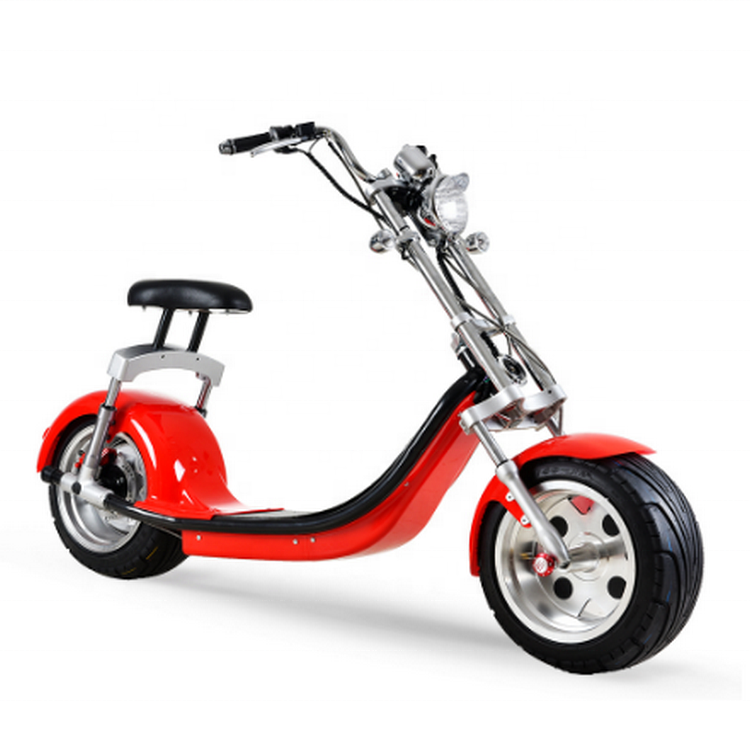 King Henry Fat Tyre scooter 2000 watts 60  red side view