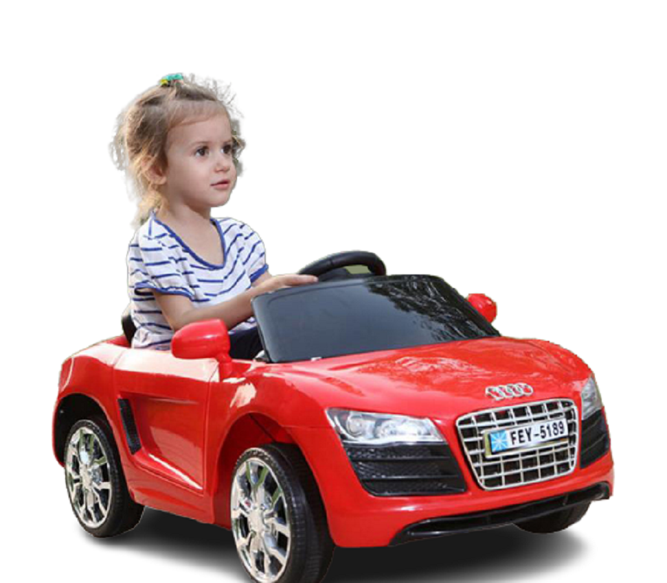 Red Electric Ride on Audi style Children's Remote-Controlled Car 6V