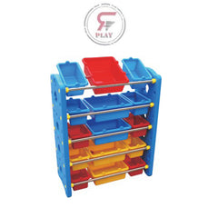 Multipurpose Shelf Organiser With Storage Bins For Toys & Books for Kids - MGA STAR MARKETING 