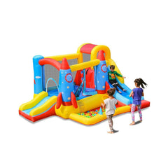 Megastar Inflatable Space Base Rocket Bounce House Jumping Castle Kids Bounce Long  Slider with Air Blower for Kids Party - MGA STAR MARKETING 