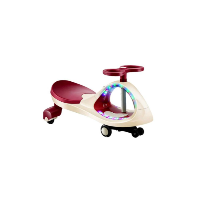 White & Red Children Car Wiggle Swing and Twist For kids With Lights