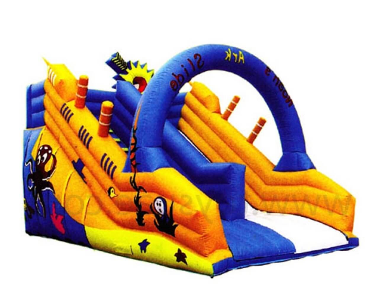 Raf Sea World High Rise Inflatable Bouncy Castle With Twin Slides – Rafplay