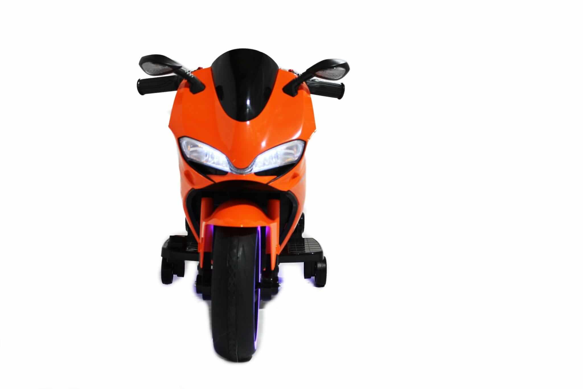 Orange Electric Ride on Led Ducati Style Bike for kids 12V