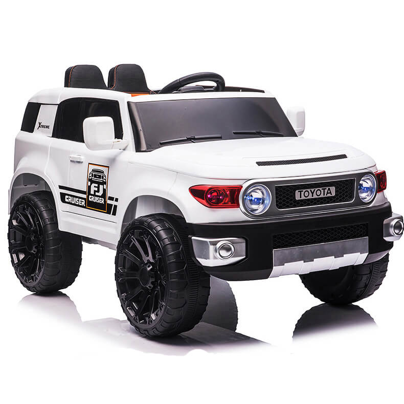 White Ride-On Raf Toyota Wild Pick Up Style SUV 2 seater 12V Front 