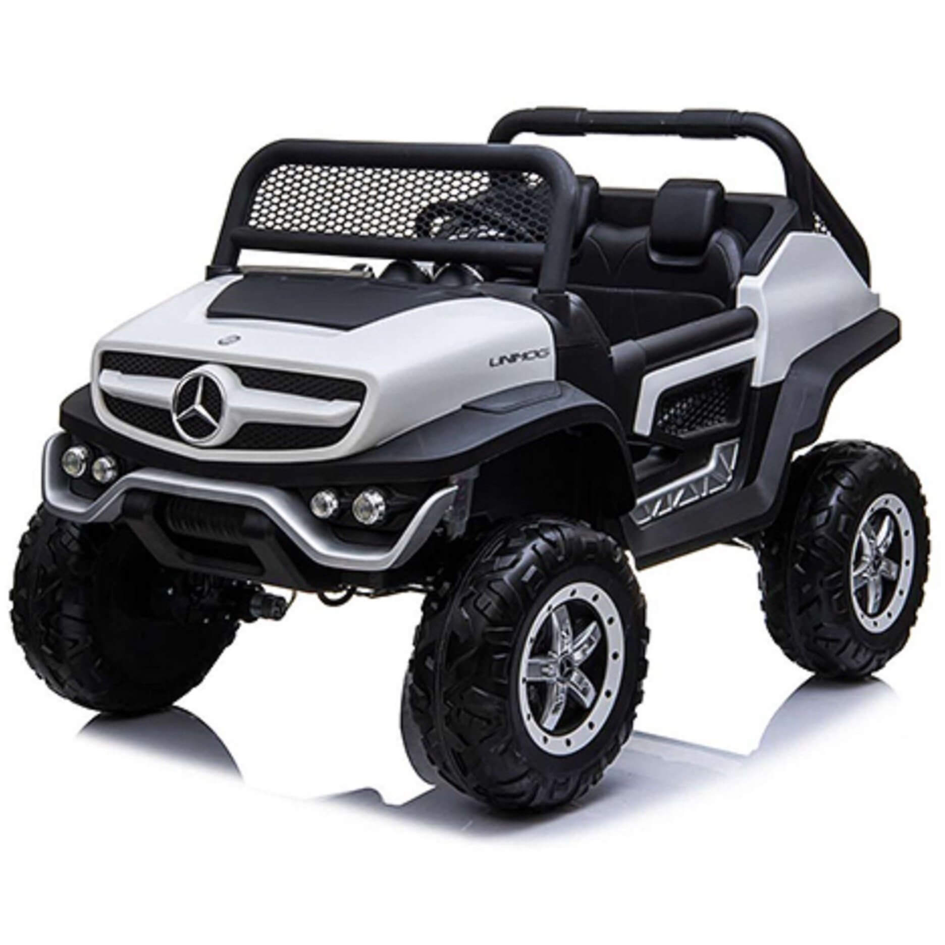 White Licensed Electric Ride on Mercedes Raider Wagon Jeep for Kids 12V