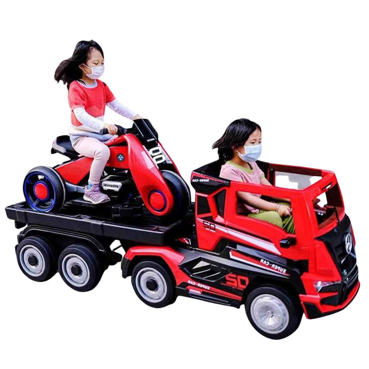 Megastar Kids Electric Ride-on Lorry With Trailer 12V – Rafplay