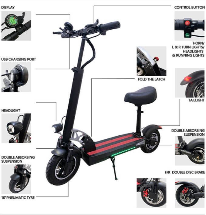 Speedy Flash 5 Foldable Electric Scooter all details