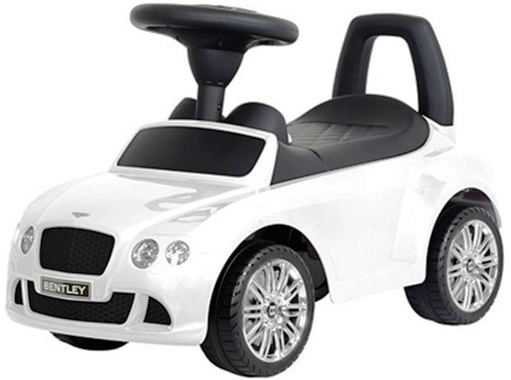 White Licensed Ride On Bentley Buggy Toy Push Car for Kids 
